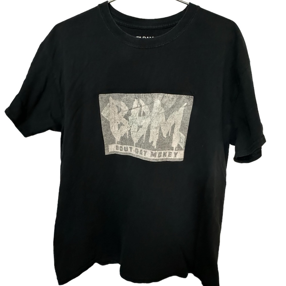 BDM Bout Dat Money Streetwear RAP Distressed Black New Orleans Men’s L T-Shirt